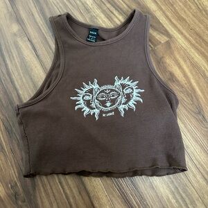 Brown crop top